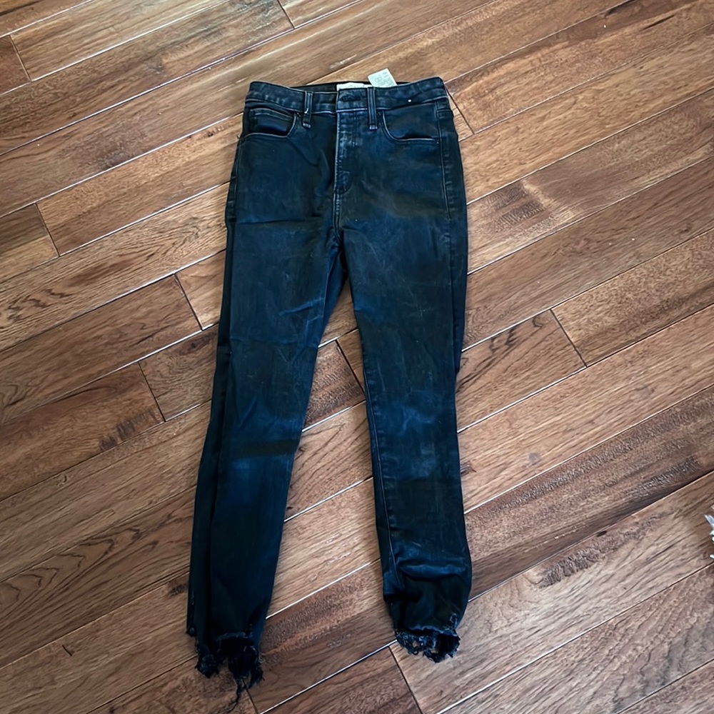 Abercrombie black skinny high rise jeans